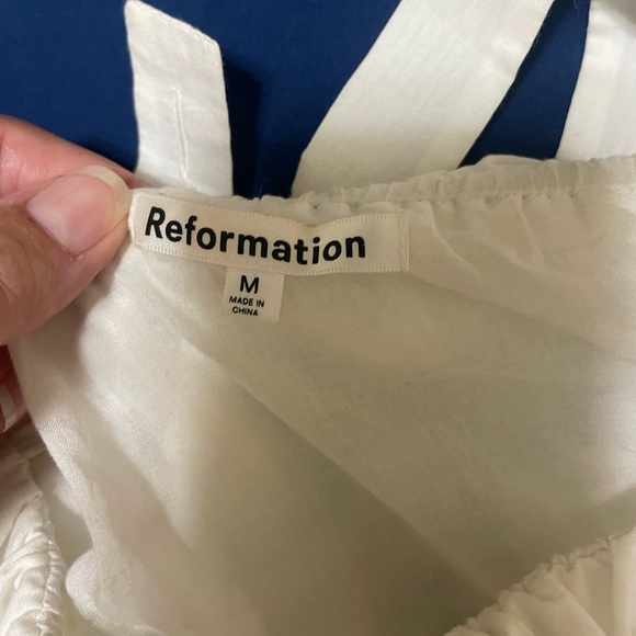 Reformation White Ruffle Top - Picture 2 of 8